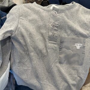 Tahari Gray Long Sleeve Henley for Kids